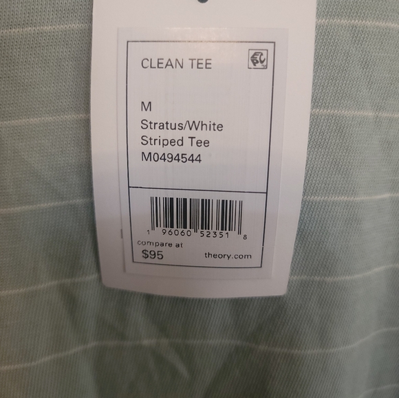 NWT Mens Sz M Theory  Stratus And White Shirt Clean Tee - Picture 3 of 9